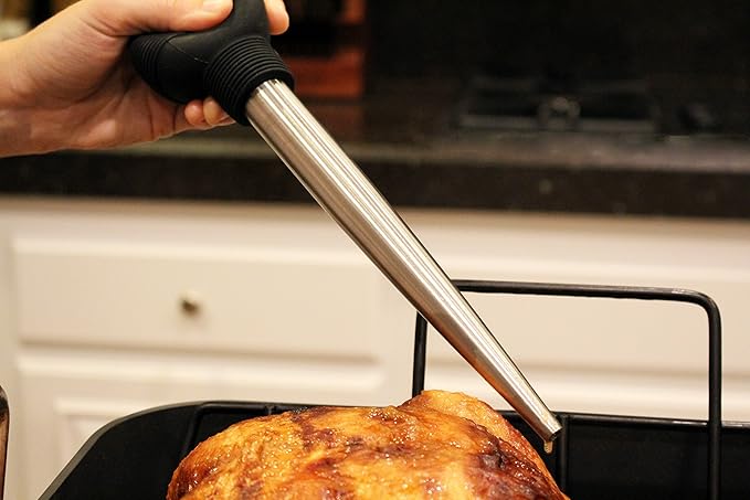 Stainless Steel Turkey Baster Set with Flavor Injector, Barbecue Basting Brush, Cleaning Brush,cooking twine, DIY turkey tools