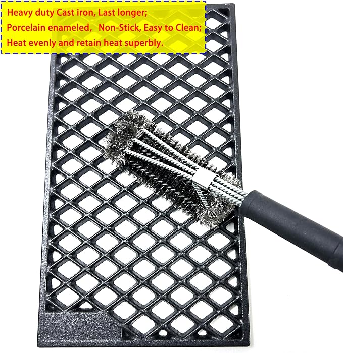 DC148 16 4/9'' Cast Iron Cooking Grates for Dynaglo DGH450CRP DGH450CRP-D 4 Burner, DGH474CRP DGH485CRP DGB494SPB, for Kenmore 146.16132110 146.23678310 Backyard BY13-101-001-12 Grill