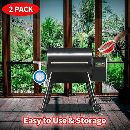 2 Pcs Wood Pellets Sifter, Sifting Pan Sieve Suitable for Traeger Smoke Grill, for Pit Boss Pellet Grill, Perfect Smoker Grill Accessories for Filter Dust from Wood Pellets
