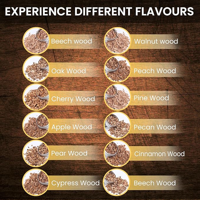 Wood Chips Easter Gift - 12 Flavor Natural Artisan Pack | Premium Smoking Chips for Cocktail Smoker Gun | Professional Bar Accessories for Whiskey Bourbon Dad Husband