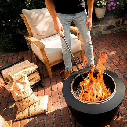 TIKI Wood Pellet Pack – 4-Pack Wood Pellets for Smokeless Fire Pits, Easy-to-Use Fire Pit Fuel for Outdoor Heating & Camping, 30+ Minute Full Flame Fire, Made in The USA