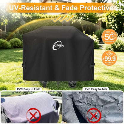 Pellet Grill Cover for Camp Chef 24, 600D Waterproof Smoker Cover | Heavy Duty, UV Resistant, No Tear, No Fading. For Camp Chef SmokePro 24, including DLX24, SG24, PG24, PG24B, PG24LTD, PG24CL