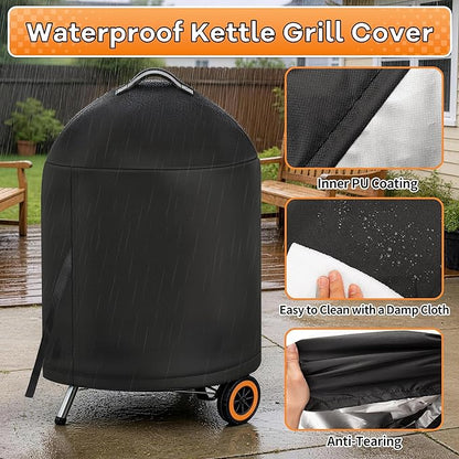 i COVER Grill Cover for Weber 22 Inch Charcoal Kettle- Waterproof BBQ Cover for Weber Char-Broil 22 Inch Charcoal Kettle Grills,Barbecue Cover Kettle Grill Cover for Outdoor Grills