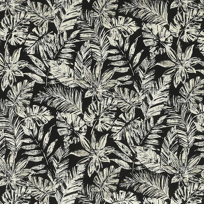 LVTXIII Outdoor/Indoor Lumbar Pillow Covers, Patio Decorative Lumbar Pillow Covers, All Weather Cushion Cases for Sofa, Patio Couch Decoration 12x20, 2 Pack, Tropical Leaf Black