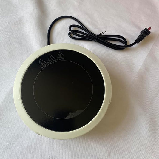 Goldusk Portable Electric Hot Plate, Compact Single Burner Countertop Stove with Ceramic Glass Heating Surface, Round Electric Cooktop for Kitchen, Dorm, Office, RV, Travel and Small Space Cooking