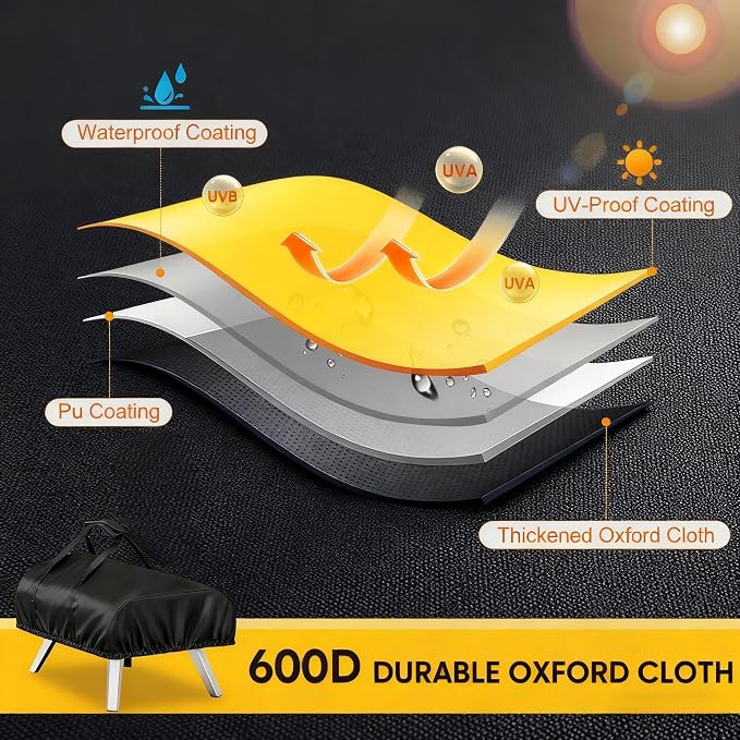 Pizza Oven Cover for Ooni Koda 2 Max 24",Outdoor Pizza Oven Cover | Portable Cover for Ooni Koda 2 Max 24" Pizza Oven,Waterproof,UV-Resistant,Windproof,Outdoor,Pizza Oven Accessories