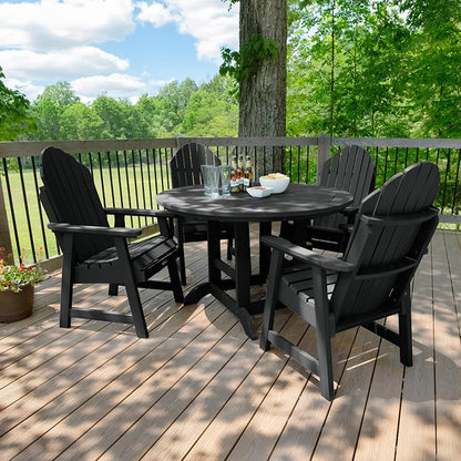 highwood 5 Piece Hamilton Round Dining Set, Black