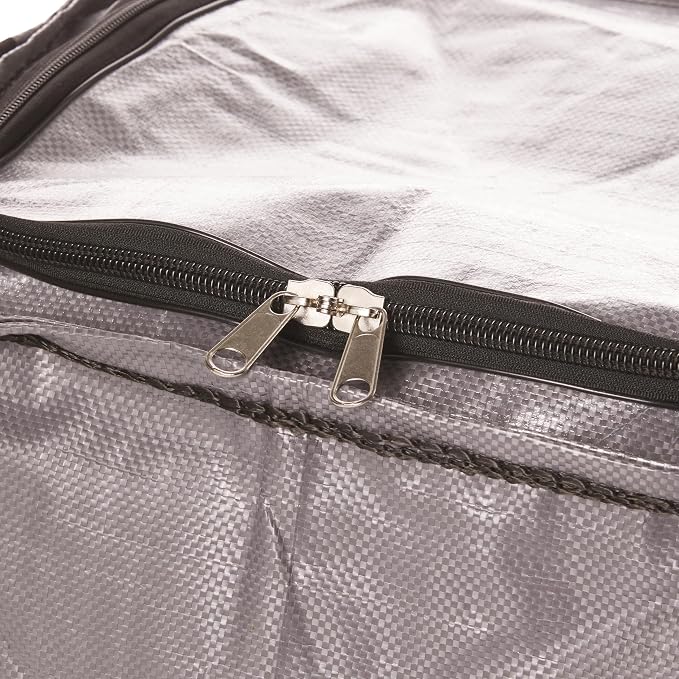 DURASACK Heavy Duty Storage Tote Bag with Zipper Top 22-Gallon Rugged Woven Polypropylene Moving Bag, Reusable Self-Standing Design, Holds up to 500 Pounds, Single, Gray (Pack of 10)