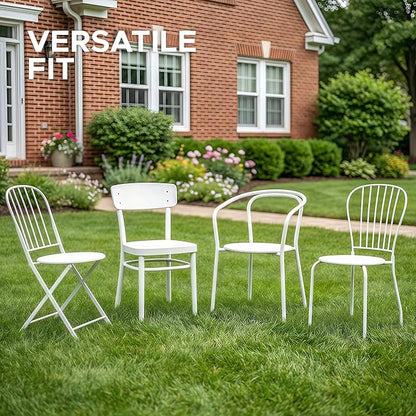 Outdoor Round Chair Cushions 18 Inch, Set of 2, Navy Blue | Fade-Resistant, Water-Resistant, Bistro Chair Seat Pads for Porch Garden Balcony Patio Furniture Stools, Non-Slip Bottom