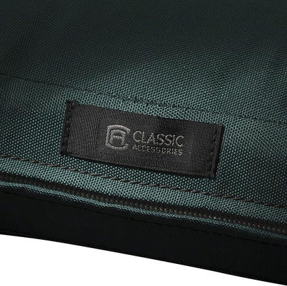 Classic Accessories Ravenna Water-Resistant 23 x 23 x 5 Inch Square Patio Seat Cushion Slip Cover & Foam, Mallard Green, Lounge Chair Cushion