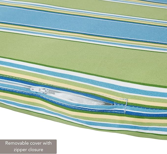 Outdoor Reversible Chaise Lounge Chair Cushion, Belize Stripe
