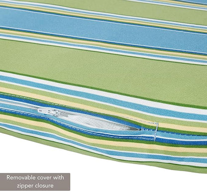 Outdoor Reversible Chaise Lounge Chair Cushion, Belize Stripe