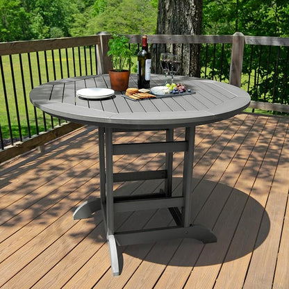 highwood AD-CNA48-CGE Hamilton 5 Piece Round Counter Height Dining Set, Coastal Teak