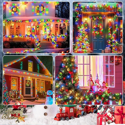 SyouHome 800 LED 264ft Solar String Lights Outdoor, 4 Pack, Multicolor | 8 Lighting Modes, Auto On/Off, Waterproof Solar Fairy Lights, Twinkle Lights for Garden Tree Wedding Party Christmas