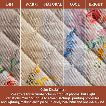 Maison d' Hermine Pot Holders 100% Cotton Heat Resistant Potholders 8" x 8" Hot Pads with Loop BBQ Cooking Baking Hotel Farmhouse Kitchen Handling Hot Pans Spring Summer (Pack of 1, Ibiza - Beige)