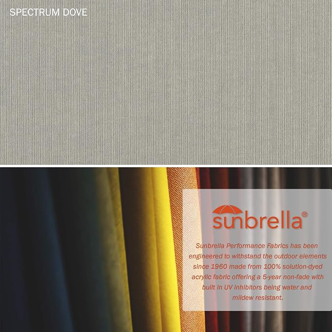 California Umbrella 11' Rd. Venture Series Contract Grade Patio Umbrella, Pulley Open, Bronze Finish, Sunbrella Dove