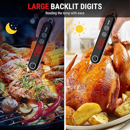 TempPro TP18 Instant Read Meat Thermometer Digital with Thermocouple Sensor, Cooking Food Thermometer for Grill, Smoker, BBQ, Oil Deep Frying, Candy, Kitchen Thermometer Bakeware(Previously ThermoPro)