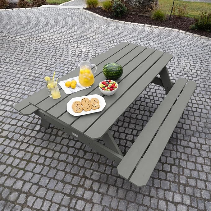 Highwood Hometown Picnic Table, 6 Foot, Coastal Teak