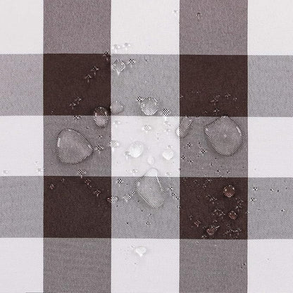 Hiasan Checkered Square Tablecloth - Stain Resistant, Waterproof and Wrinkle Resistant Washable Table Cloth for Dining Room, 60 x 60 Inch, Coffee and White Gingham Pattern