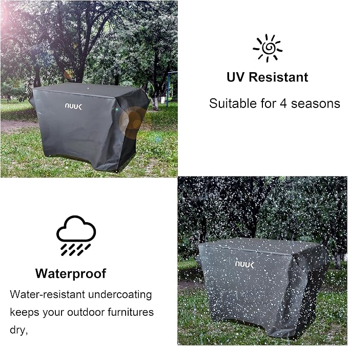 NUUK 20" x 42" Outdoor Grill Cart Prep Work Table Cover, Waterproof & UV Resistant Pizza Oven Stand Table Cover for Kitchen Island BBQ Worktable Protection
