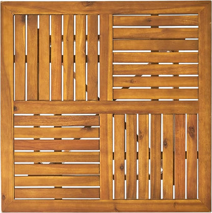 Christopher Knight Home Hermosa Acacia Wood Dining Set, 5-Pcs Set, Teak Finish