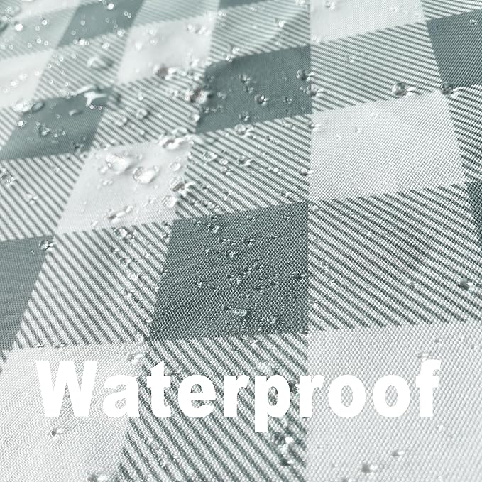 Waterproof Checkered Tablecloth Fabric - Rectangle 58x84 Inch Classic Gingham Buffalo Plaid Table Cloth for Indoor/Outdoor Use - Washable Table Cover for Kitchen, BBQs, and Parties