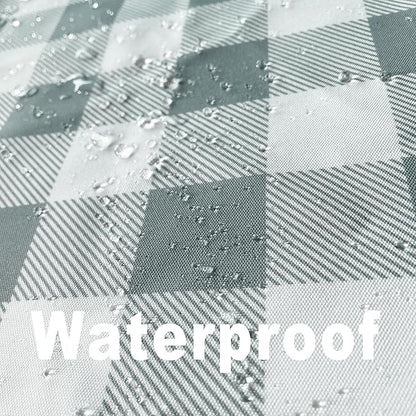 Classic Gingham Plaid Tablecloth Fabric - Rectangular 58x102 Inch Water Resistant Checked Table Cloth for Indoor/Outdoor Use - Table Cover for Kitchen, Picnics, Gardens, and Parties