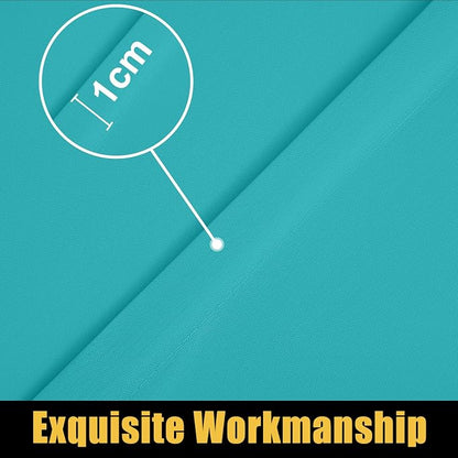 Smiry Rectangle Picnic Table Cloth, Waterproof Elastic Fitted Tablecloths for 6 Foot Tables, Washable Polyester Table Cover for Camping, Indoor and Outdoor (Turquoise, 30"x72")