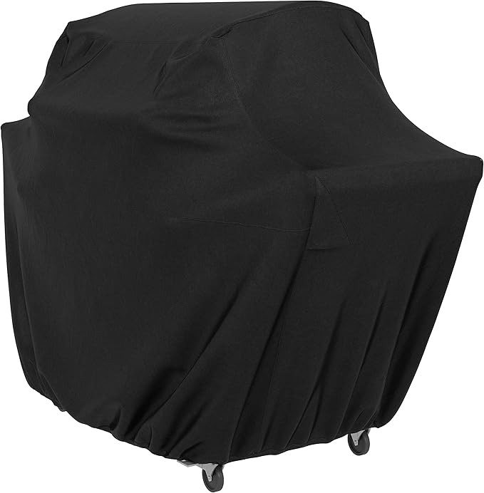 Amazon Basics Gas Grill Cover for Outdoor, Waterproof, Anti-UV, Water Resistant, All Weather Protection, Durable, 66 inch, Large, Black