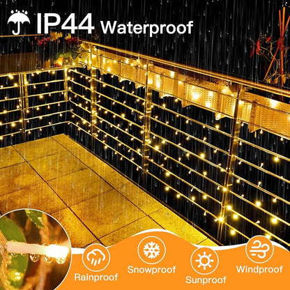 328FT 1000 LED Christmas Lights Outdoor Waterproof, Timer & Memory Function, 8 Modes Warm White String Lights Plug in Twinkle Lights for Xmas Tree Holiday Garden Indoor Party Decor