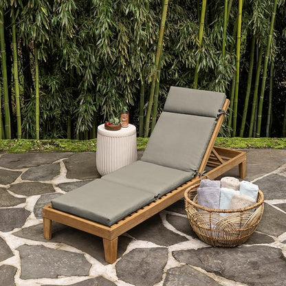 Arden earthFIBER Outdoor Chaise Cushion, 21 x 72, Rain-Proof, Fade Resistant, Cushion for Chaise Lounger Sandbar Taupe Texture | Lounge Cushion, Rain-Proof, Fade Resistant, Cushion for Chaise Lounger, Mold and Mildew Resistant