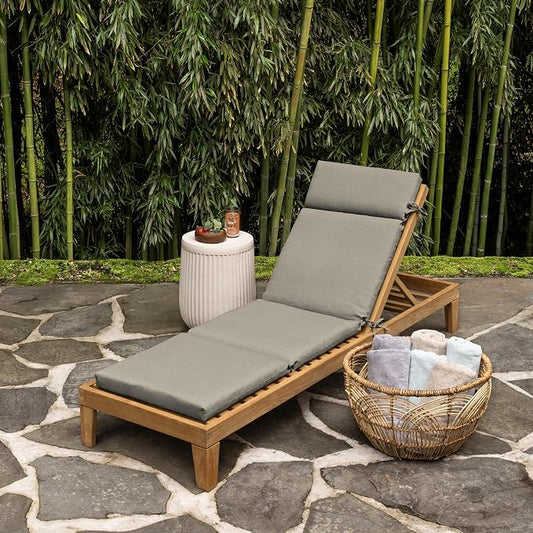 Arden earthFIBER Outdoor Chaise Cushion, 21 x 72, Rain-Proof, Fade Resistant, Cushion for Chaise Lounger Sandbar Taupe Texture | Lounge Cushion, Rain-Proof, Fade Resistant, Cushion for Chaise Lounger, Mold and Mildew Resistant