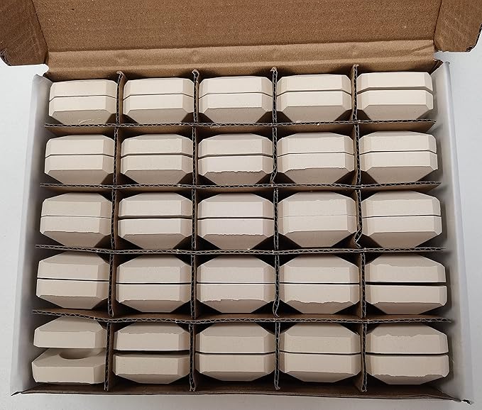 50-Pack Ceramic Briquettes 2 by 2" Replacement for Lynx L27, 2BR27FR, L30, Lynx, CS30 and Others