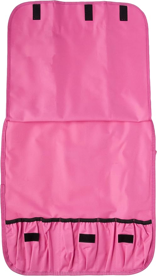 Mercer Culinary 7-Pocket Knife Roll Storage Bag, Pink
