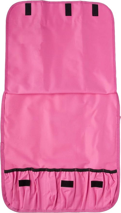 Mercer Culinary 7-Pocket Knife Roll Storage Bag, Pink