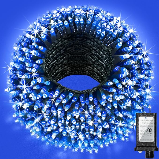 470FT Christmas Lights Outdoor, 1500 LED Christmas Tree Decoration Lights with 12 Modes & Timer Memory, Dimmable Plug in Waterproof LED Xmas Light for Yard Trees Wedding Party Holiday Blue