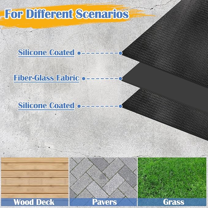 Ogrmar 76 x 52 Inch Under Grill Mats for Outdoor Grill Deck Protector