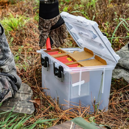 Sheffield XL Ammo Box Made in USA, Stackable Lockable Ammo Storage Box | 2 Pack Lockable Storage Box, Water and Dust Resistant Dry Box, Secures Hunting Gear, Gun Accessories, Supplies, and Bullets