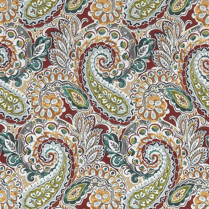 LVTXIII Outdoor/Indoor Lumbar Pillow Covers ONLY, Decorative Patio Lumbar Cushion Covers,Water Repellent Garden Cushion Cases for Home Patio Sofa Use, 12x20 inch, Pack of 2, Paisley Chilli