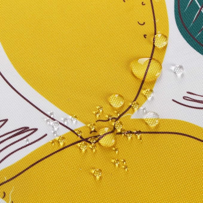 SUQ I OME Patio Umbrella Tablecloth, Lemon, 60'' Round with Zipper | With Hole and Zipper, Zippered, Spring Summer, For Backyard Circular Table, BBQs Picnic