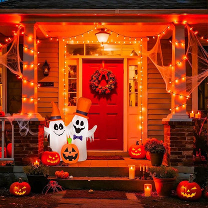 JMEXSUSS 200 LED Orange Halloween Lights Outdoor, 66ft String Light Plug in | Connectable, 8 Modes, Outdoor Indoor Use, Halloween Lights for Tree Bedroom Porch Garden Fence Patio Fall Halloween Decor