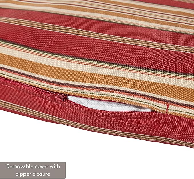Outdoor Reversible Chaise Lounge Chair Cushion, Tuscan Stripe