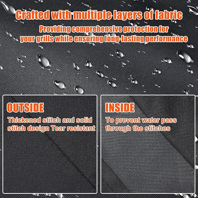 Grisun Grill Cover for Pit Boss Austin XL, Rancher XL, 1000/1100/1150 Series - 1000C, 1000D3, 1000SC, 1000SC2, 1000SQ,1000T4, 1100 Pro, 1150 Pro, 600D Anti-Fade Waterproof Pellet Grill Cover