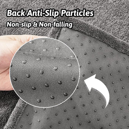 MEETSKY Couch Covers for 3 Cushion Couch Sofa Washable Cat Scratch Proof Sectional Couch Covers L Shape Sofa Cover Slipcovers Couch Furniture Protector for Pets Dogs Kids, 91" x 118", Grey