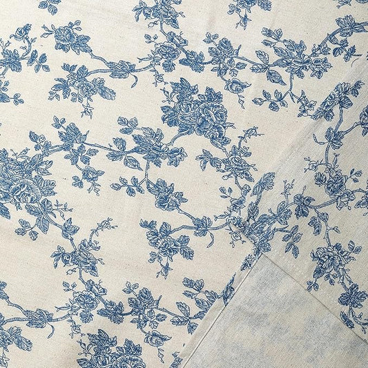 YiHomer Pastoral Rectangle Tablecloth - 60 x 84 Inch Table Cloth - Washable Table Cover with Dust-Proof Wrinkle Resistant for Restaurant, Picnic, Indoor and Outdoor Dining, Floral (Dark Blue)