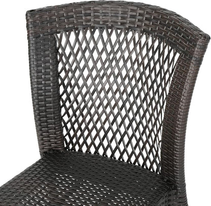 Christopher Knight Home Watkins Outdoor Wicker Dining Set, 5-Pcs Set, Multibrown