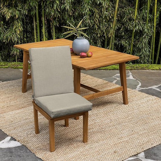 Arden 2-Pack earthFIBER Outdoor Patio Dining Chair Cushion, 20x44, Rain-Proof Seat Pad, Fade-Resistant Outdoor Cushion Sandbar Taupe Texture