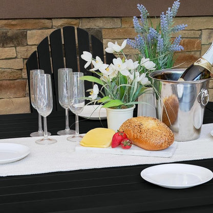 highwood Hamilton 5 Piece Square Counter Height Dining Set, Black