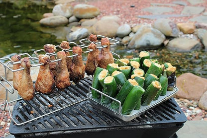King Kooker Cast Iron Charcoal Grill 18" x 12" Cooking Area, 8.5" Grill Height