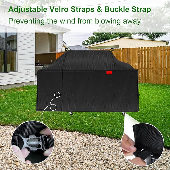Grill Cover Fits Traeger Timberline XL Wood Pellet Grill (TBB01RLG),Outdoor Full-Length Heavy Duty Waterproof 600D BBQ Cover, Compared to Traeger BAC639 & BAC603 77" D x 29" W x 47" H